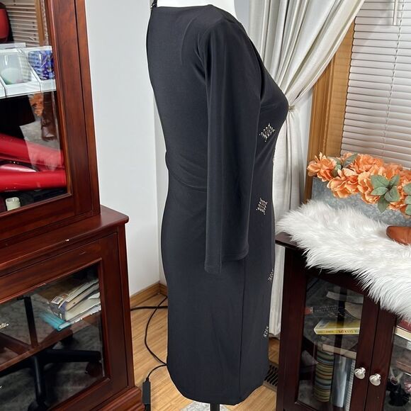 WHBM Embellished Black Knit Shift Dress XXS - Picture 7 of 10